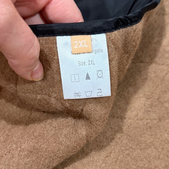 Women Camel Wool-Lined Quilted Vest Black 2XL Men XL Unisex Classic Preppy Stapl - Picture 3 of 10